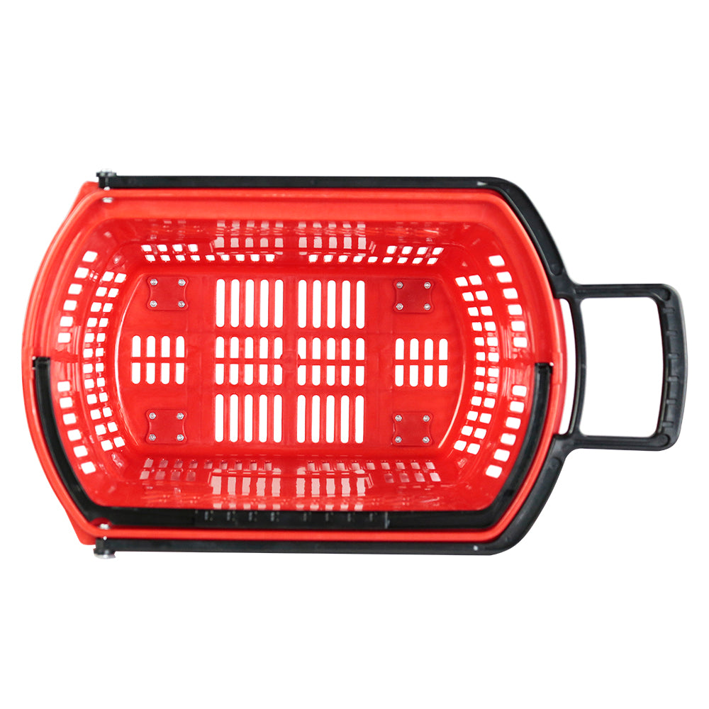 Canasta de Plástico 4 Ruedas 42 Litros Rojo ZC-8