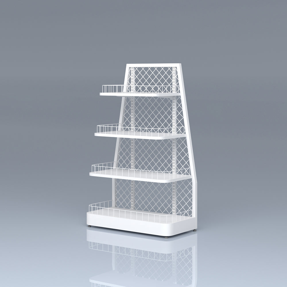 Góndola Frontal Blanco 4 Niveles 125x90x46cm 75kg/nivel PMX-1365