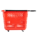 Canasta de Plástico 4 Ruedas 42 Litros Rojo ZC-8