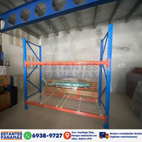 Rack de Bodega de Carga Pesada 1000kg/Nivel con Mallas 240x100cm PMX-1094 1 Tonelada. ***SE VENDE POR PIEZAS***