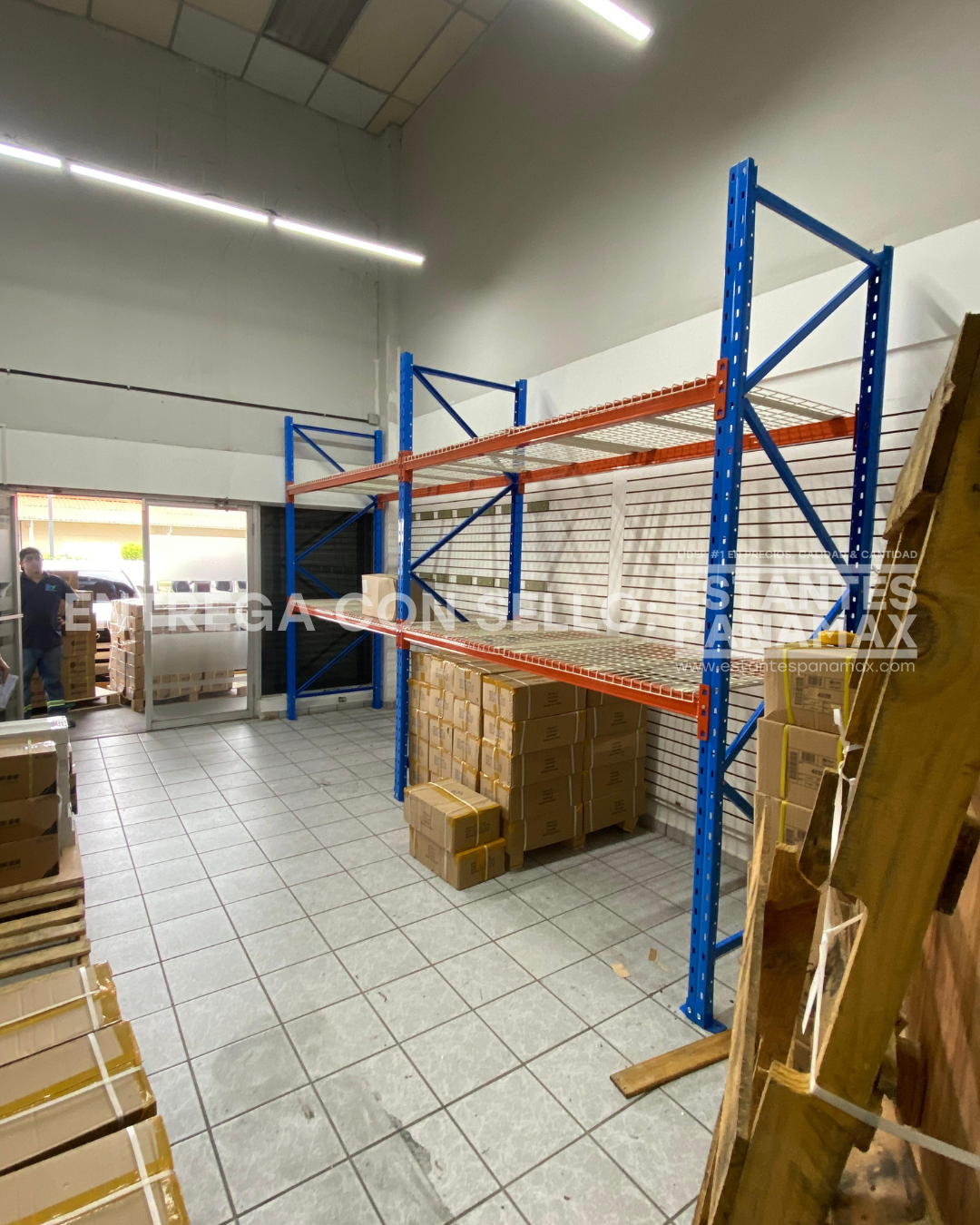Rack de Bodega de Carga Pesada 1000kg/Nivel con Mallas 240x100cm PMX-1094 1 Tonelada. ***SE VENDE POR PIEZAS***