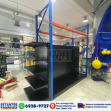 Rack de Bodega de Carga Pesada 1000kg/Nivel con Mallas 240x100cm PMX-1094 1 Tonelada. ***SE VENDE POR PIEZAS***