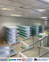 **CALIBRE MEDIO** Góndola Doble Perforado Blanco 5 Niveles 150x120x100cm 150kg/nivel PMX-1212