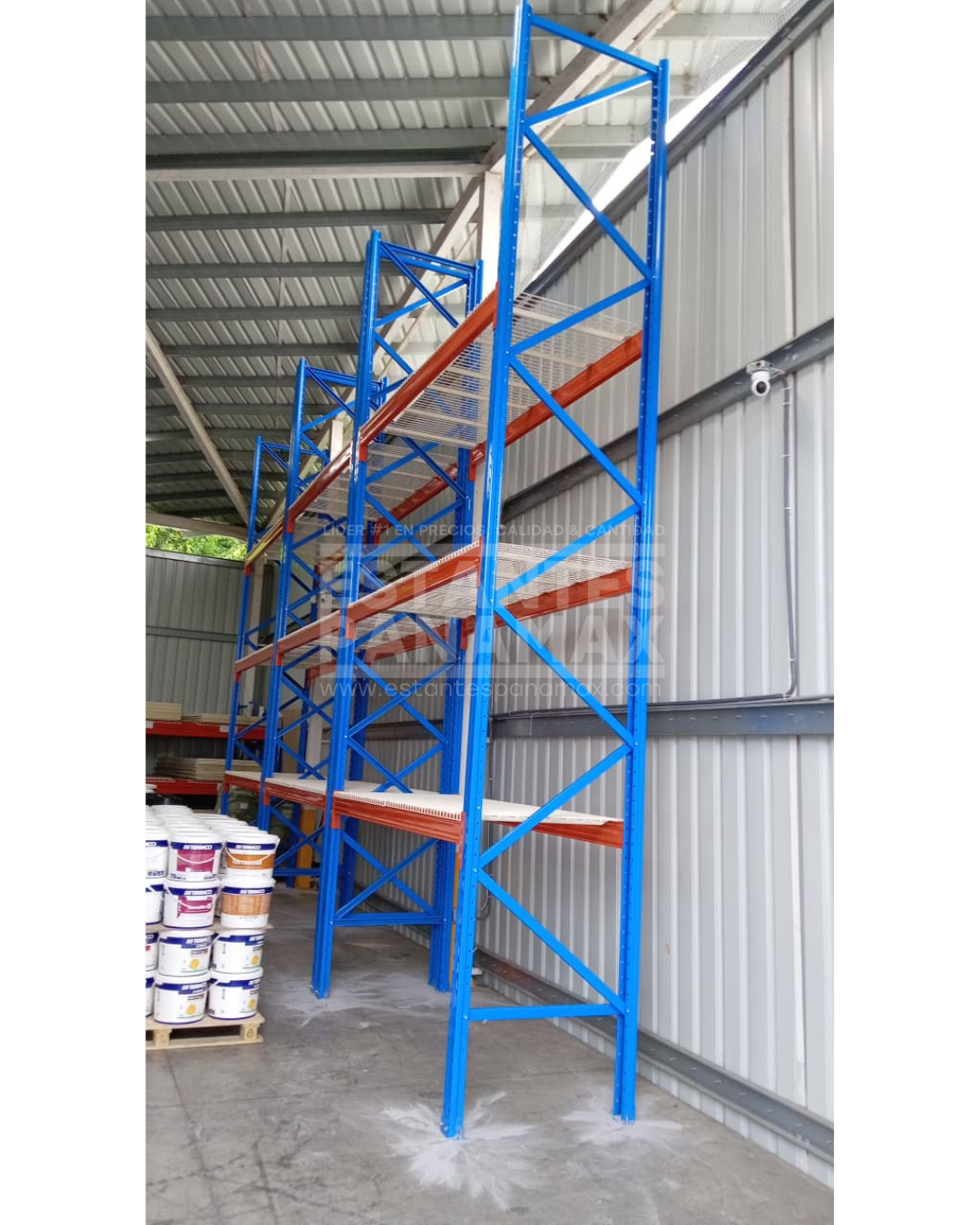 Rack de Bodega de Carga Pesada 3000kg/Nivel con Mallas PMX-1143 ***SE VENDE POR PIEZAS***