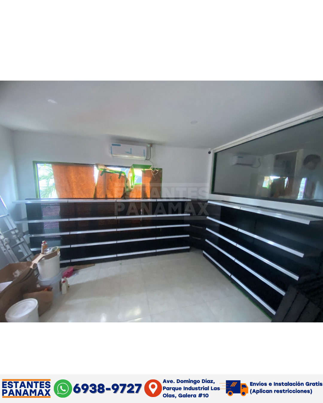 Góndola Doble Perforado Negro 5 Niveles 150x120x100cm 150kg/nivel PMX-1176
