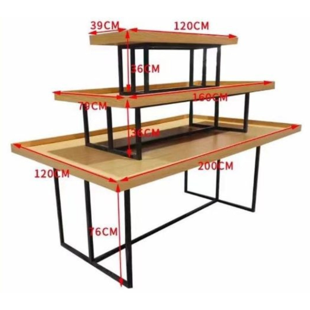 Set de Mesas de 3 Niveles de MDF PMX-1084