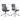 Silla para Oficina con Rueditas CH-526B-HS