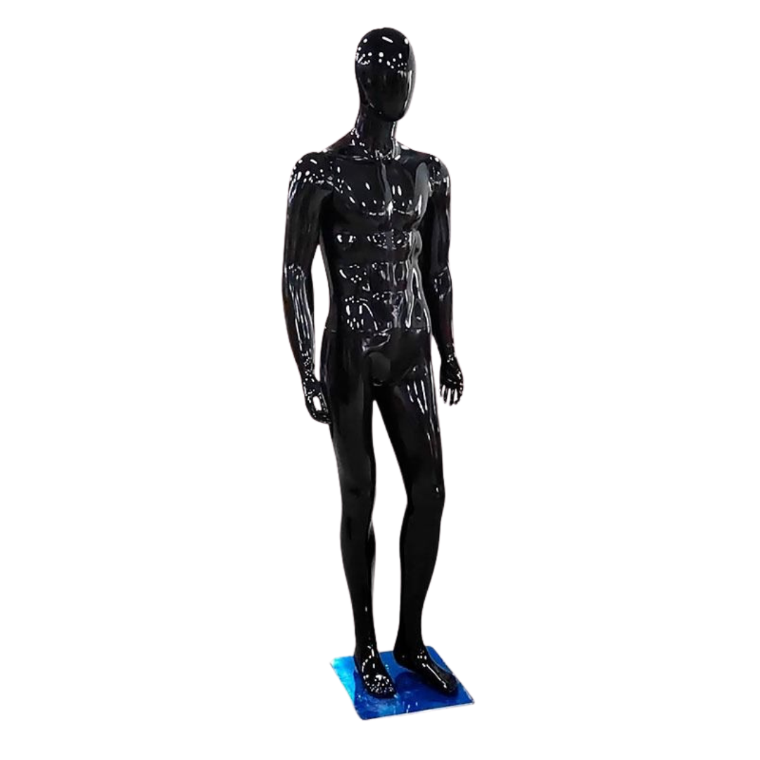 Maniquí Cuerpo Completo de Hombre Negro 190cm Alto FSK7783-NEGRO