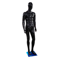 Maniquí Cuerpo Completo de Hombre Negro 190cm Alto FSK7783-NEGRO