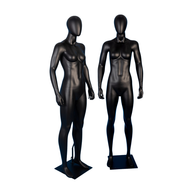 Maniquí de Cuerpo Completo Dama Fibra de Vidrio Negro Mate H86301 Femenina. Mujer.