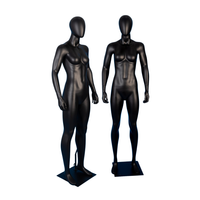Maniquí de Cuerpo Completo Dama Fibra de Vidrio Negro Mate H86301 Femenina. Mujer.
