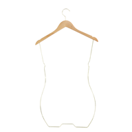 Silueta de Metal con Gancho de Madera Femenina Torso y Pierna Dorado J85660N