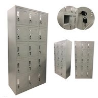 Casillero de Metal Gris de 15 Compartimientos 11-2218 Lockers.