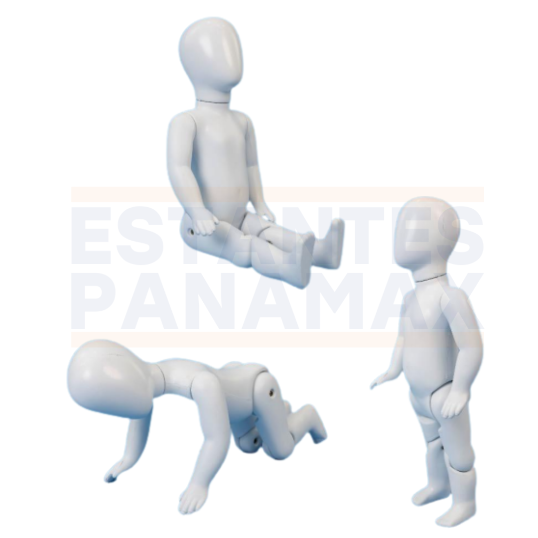 Maniquí de Bebe 0-5 Años Blanco H-MAN-039-N