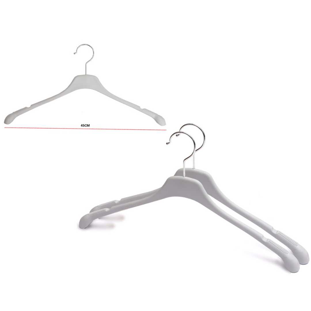 Gancho de Ropa Plástico Gris 45cm J-HNG-004