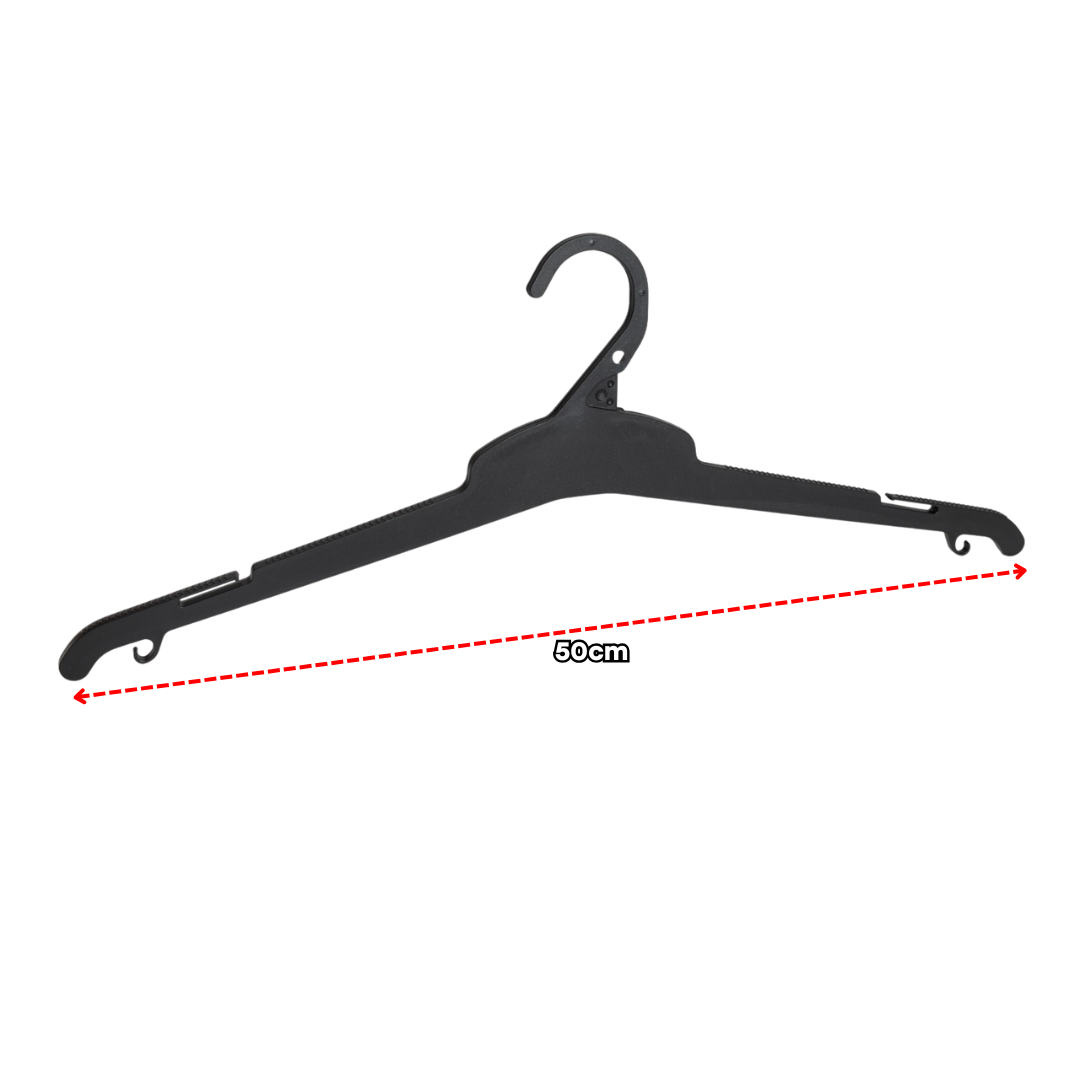 Gancho de Ropa Plástico Negro 50cm J86611