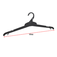 Gancho de Ropa Plástico Negro 50cm J86611