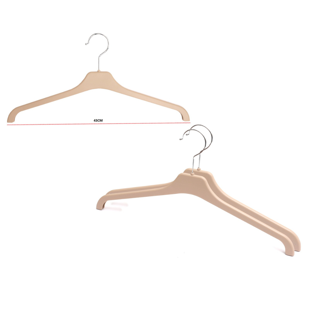 Gancho de Ropa Plástico Crema 43cm J-HNG-013