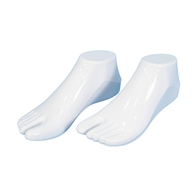 Par de Pies de Maniquí Plástico Blanco 22x9x7.5cm N86807