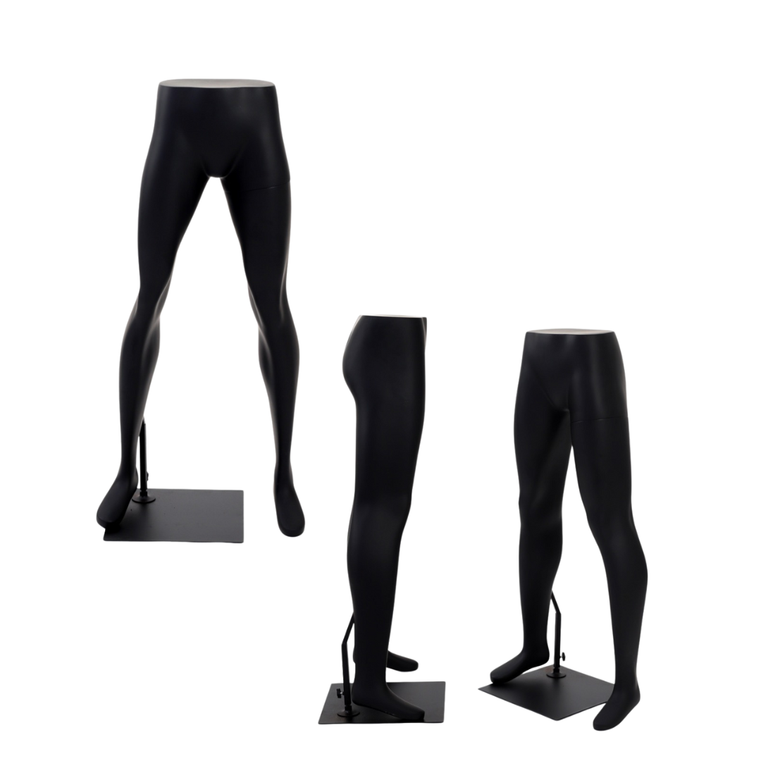 Maniquí de Pantalón Dama Fibra de Vidrio Negro H-JR-R-23