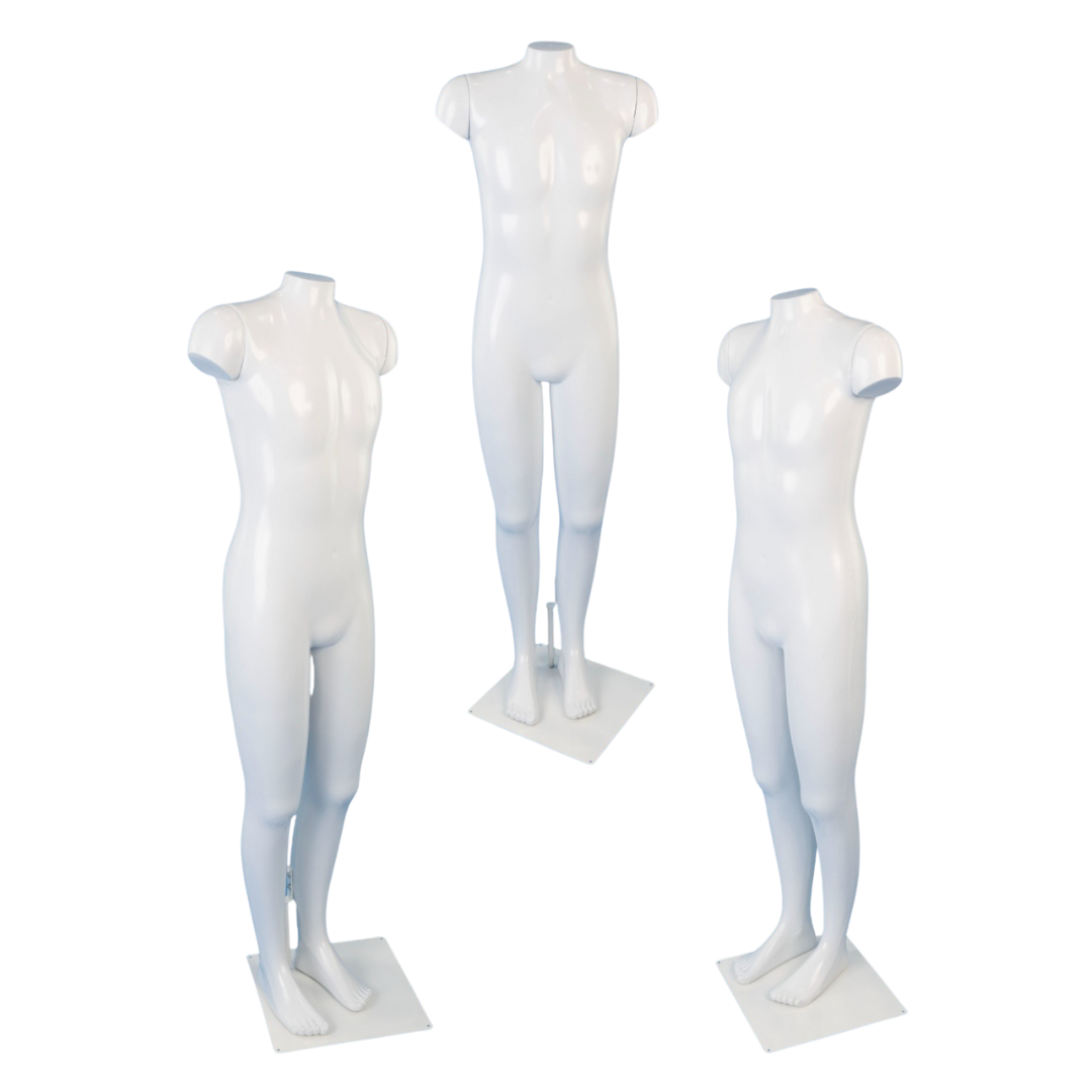 Maniquí sin Cabeza y sin Brazos de Pre Adolescente (7-12 años) Blanco HMAN-046N