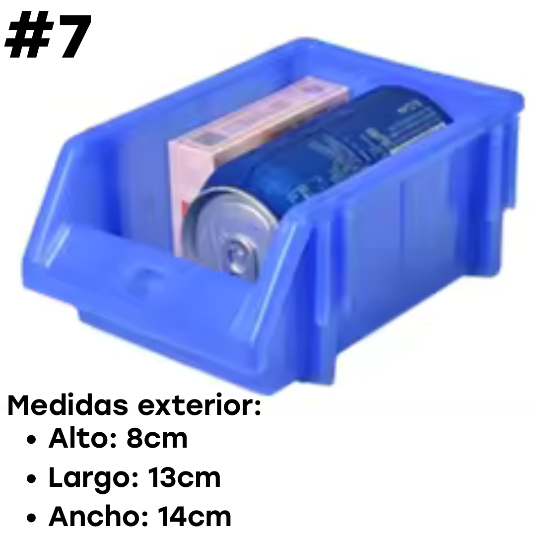 Organizador Plástico Azul #7 8x13x14cm