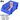 Organizador Plástico Azul #6 12.5x15.5x19cm