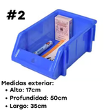 Organizador Plástico Azul #2 500*350*170mm