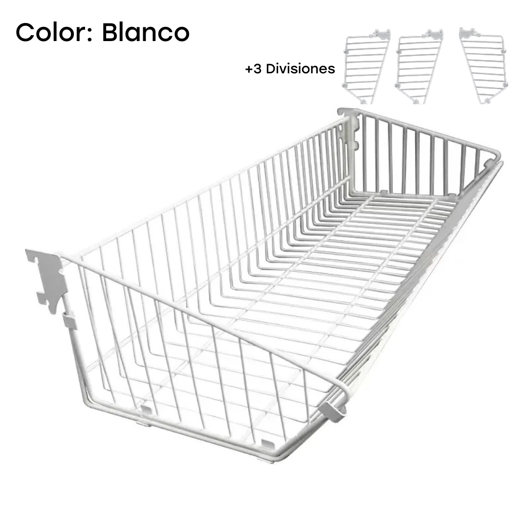 Canasta de Hierro para Estanterías en Color Crema PMX-1138 Negro PMX-1128 y Blanco PMX-1268