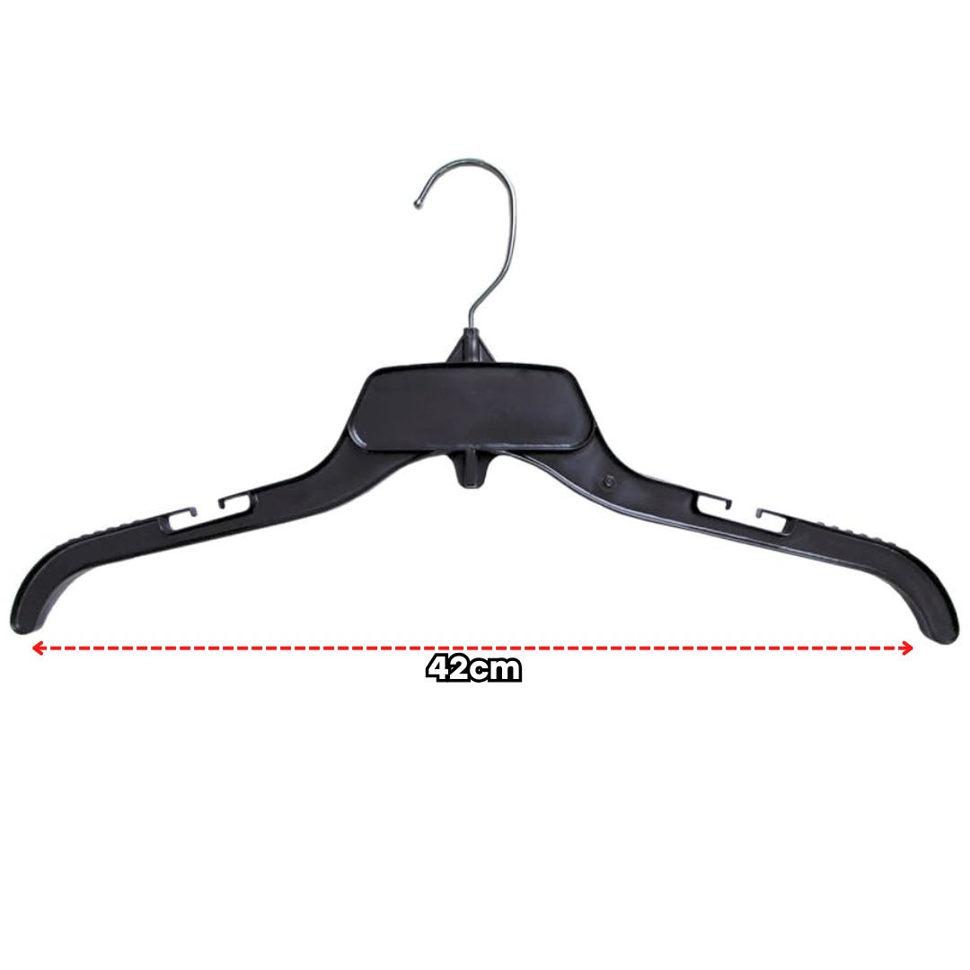 Gancho de Ropa Plástico Negro 42cm J85936N