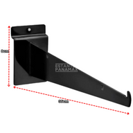 Brazo de Soporte Ranurado Negro 35cm KW-024