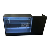 Set Mostrador + Vitrina de 2 Niveles en MDF Negro MDF-2 / KW-013