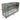 Vitrina de Aluminio Plateado con Base Blanco 3 Niveles de Vidrio Templado 105x120x55cm KW-004-120CM