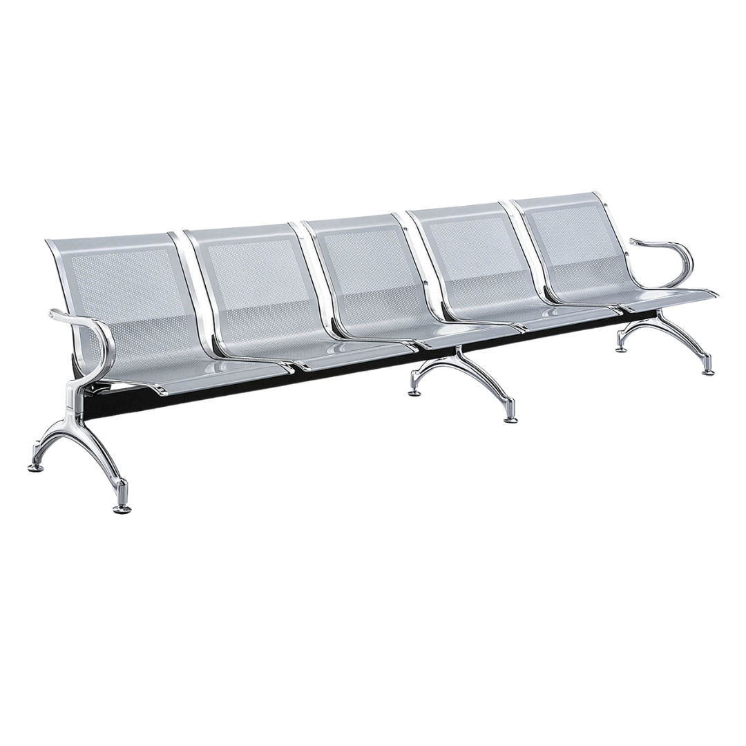 Silla de Espera Metálica de 5 Asientos 75x285x65cm KY-P005