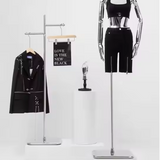 Rack de Ropa 2 Lados en Acero Inoxidable 180x35x35cm XBH-CR04
