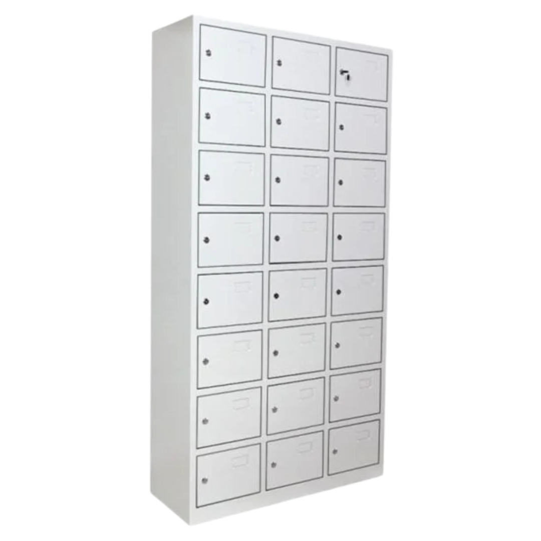 Casillero de Metal Blanco 24 Compartimientos 180x85x39cm KY-G036 Locker.