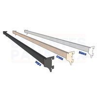 Barras de Soporte 120cm para Colgar Ganchos en Negro, Blanco y Crema