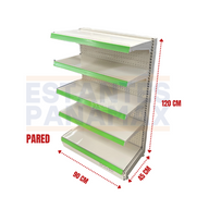 Góndola Pared Perforado Crema 5 Niveles 120x90x45cm 75kg/nivel PMX-1108