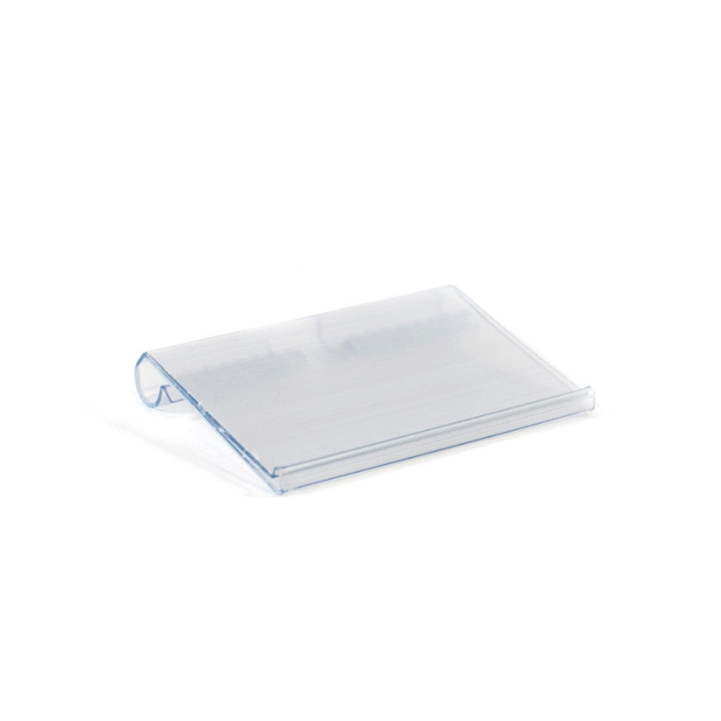 Porta Precio Plástico Transparente para Ganchos o Multiuso 4x6cm PP-01