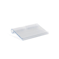 Porta Precio Plástico Transparente para Ganchos o Multiuso 4x6cm PP-01