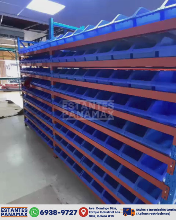Rack para Bodega de Carga Mediana 350kg x Nivel de 4 Niveles 200*200*6 ...